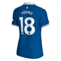 Everton Ashley Young #18 Domáci Ženy futbalový dres 2023-24 Krátky Rukáv